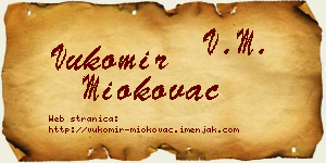 Vukomir Miokovac vizit kartica